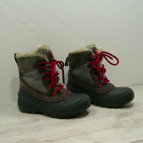 The North Face Shellista V Lace Gray Waterproof Snow Winter Boots - Youth Size 3 - Picture 1 of 11